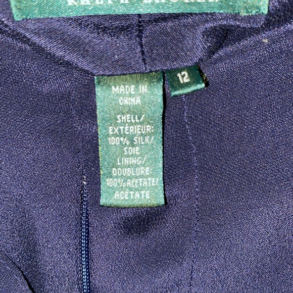 Ralph Lauren navy trouser silk pants NWT - Picture 6 of 6